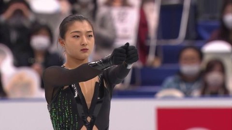Каори Сакамото. Произвольная программа. Командный чемпионат мира по фигурному катанию 2021