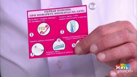 Инфаркт на даче: первая помощь. Жить здорово! Фрагмент