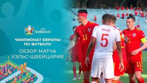 Уэльс — Швейцария. Лучшие моменты. Чемпионат Европы по футболу 2020