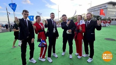 Наши олимпийцы на церемонии открытия. Доброе утро. Суббота. Фрагмент