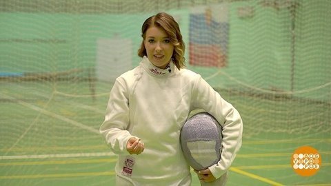 Екатерина Боброва фехтует. Доброе утро. Фрагмент