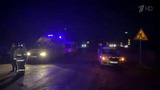 Под Пермью самосвал с поднятым кузовом задел пешеходный переход