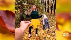 Фото с осенними листьями. Доброе утро. Фрагмент