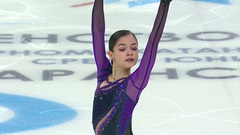 Аделия Петросян. Короткая программа. Первенство России по фигурному катанию среди юниоров 2022