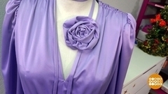 Шьем брошь-цветок к новогоднему платью. Доброе утро. Фрагмент