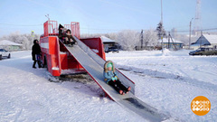 Самые-самые ледовые горки. Доброе утро. Фрагмент