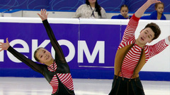 София Хисамутдинова — Лев Цеханович. Произвольная программа. Первенство России по фигурному катанию среди юниоров 2023