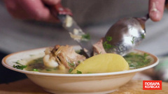 «Готовим осетинские пироги и суп «Лывжа» из курицы». Повара получили мастер-класс по приготовлению осетинских блюд. Повара на колесах. Фрагмент