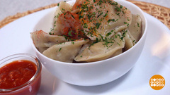 Постные пельмени с гречнево-грибной начинкой. Доброе утро. Фрагмент