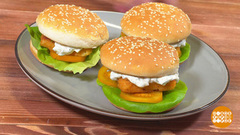 Рыбный бургер с огуречным соусом. Доброе утро. Фрагмент