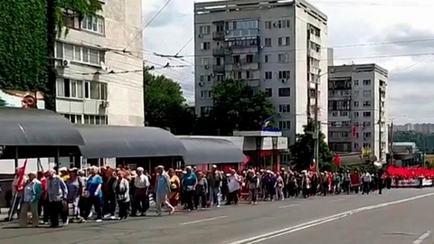 В столице Молдавии прошел марш в защиту Дня Победы