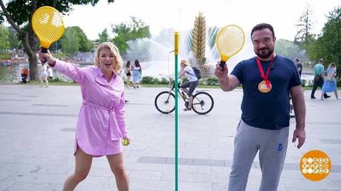 Сергей Жилин и тетербол. Доброе утро. Суббота. Фрагмент