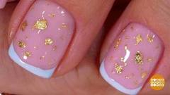 Маникюр «френч с золотом». Доброе утро. Фрагмент