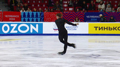 После падения Алексей Ерохов не смог завершить выступление. Мужчины. Короткая программа. Чемпионат России по фигурному катанию 2024