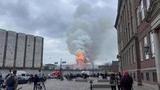 Сильнейший пожар произошел в здании фондовой биржи Копенгагена