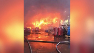 Крупный пожар произошел в подмосковном поселке Раменское
