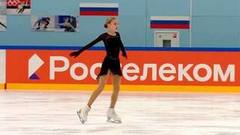 Алена Принева. Короткая программа. Контрольные прокаты сборной России по фигурному катанию среди юниоров 2024
