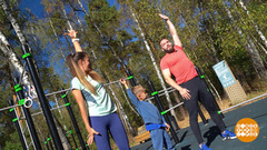 Идем на зарядку, яблоки собирать! Доброе утро. Суббота. Фрагмент