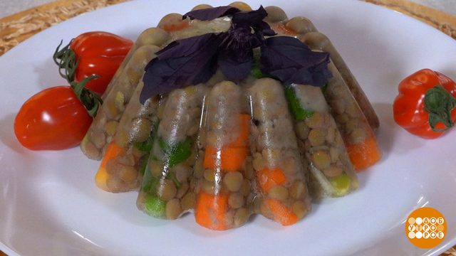 Готовим постный холодец из чечевицы и овощей. Доброе утро. Фрагмент