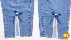 Декорируем джинсы с помощью бахромы. Доброе утро. Фрагмент