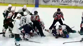 Из-за русского языка в Латвии игроки хоккейных команд устроили драку