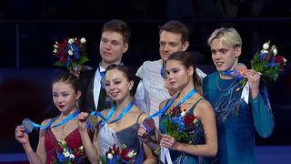 Церемония награждения. Пары. Красноярск. Гран-при России по фигурному катанию 2025/26