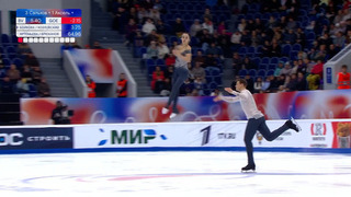 Бойкова и Козловский чисто исполнили четверной выброс на этапе Гран-при: видео