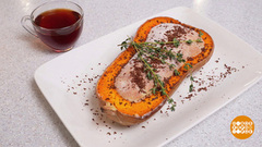 Готовим шарлотку в тыкве. Доброе утро. Фрагмент