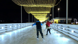 В Коломенском открыли самый протяженный каток в Европе