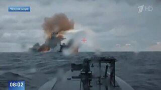 Появились кадры удара украинских морских дронов по танкеру Dashan в Черном море