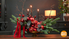 Новогоднему столу — новогодний декор! Доброе утро. Суббота. Фрагмент