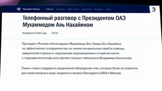 Путин поблагодарил президента ОАЭ за помощь в задержании покушавшегося на Алексеева