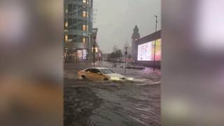 На Москву обрушился мощный ливень с грозой, а в Московской области выпал град