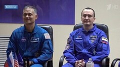 Подготовка российско-американского экипажа к полету на МКС