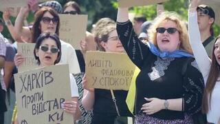 На Украине прошли новые митинги в защиту экс-министра обороны Михаила Федорова