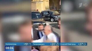 Появились новые видеокадры незапланированной остановки Путина в Петербурге