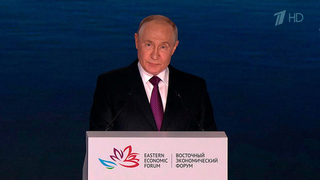 На пленарном заседании ВЭФ президент говорил о развитии Дальнего Востока и Арктики