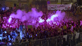 Масштабная акция протеста этой ночью прошла в столице Португалии