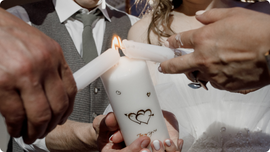 Семейный очаг на свадьбе. Фото: Дмитрий Воробьёв