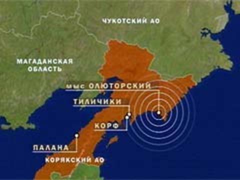Карта тиличики камчатка