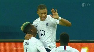 Первый гол сборной Франции. Фрагмент контрольного матча Россия — Франция