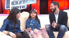 Ивена Работова. Интервью после слепого прослушиваниsя. Голос.Дети-3