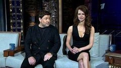 Продюсер Александр Цекало и актриса Лянка Грыу. Вечерний Ургант. Фрагмент выпуска от 04.02.2014