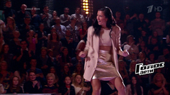 Нюша не вытерпела и пустилась в пляс! Голос.Дети-4. Слепые прослушивания. Фрагмент выпуска от 24.03.2017