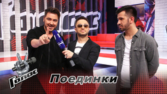 «У Даниеля сердечно-сосудистая система крепче, пусть он и соревнуется дальше». Олег Шаумаров, Даниель Рустамов. Интервью после Поединка. Голос-7