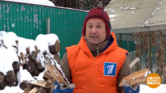 Дмитрий Талабуев возит дрова. Доброе утро. Фрагмент выпуска от 18.01.2019