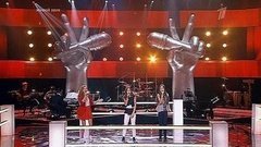 Мария Юшина, Сюзанна Мхитарян и Мишель Петрович. «Dance with somebody». Поединки. Команда Билана. Голос.Дети-1. Фрагмент выпуска от 04.04.2014