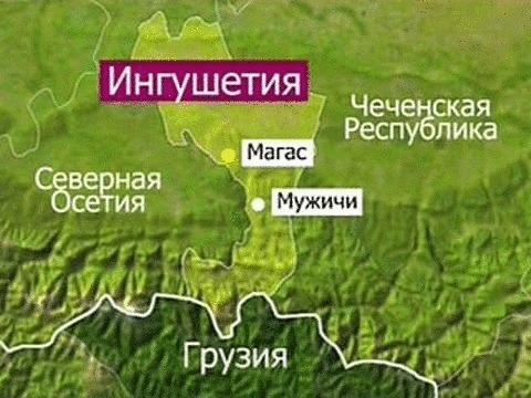 Карта чечни ингушетии