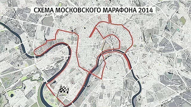 Московский полумарафон карта