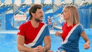 Алла Михеева и Максим Маринин. Танцевально-трюковой номер. Профайл. Вместе с дельфинами. Фрагмент выпуска от 17.10.2015
